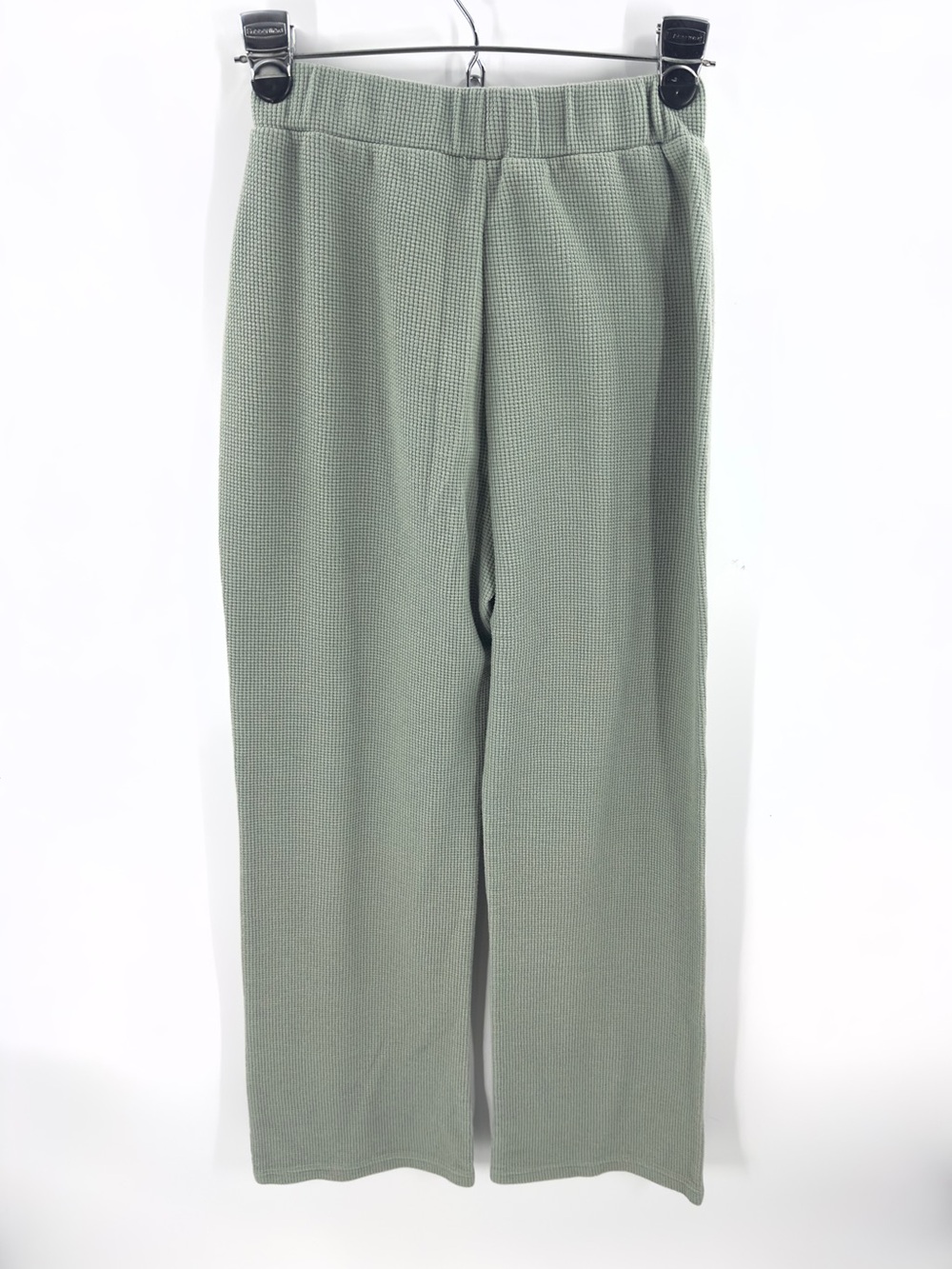 Comfrt Waffle Lounge Pants Green Size XS Casual Cozy Soft Relaxed Wide Leg - Picture 4 of 8